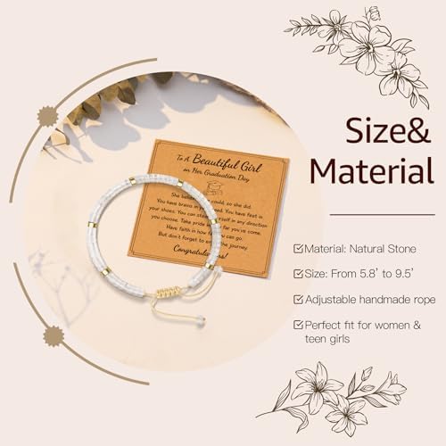 AGOT Thank You Gifts for Women: Teacher Appreciation Office Gifts for Coworkers Employee Boss Lady Manager Colleague Natural Stone Bracelet - Image 2