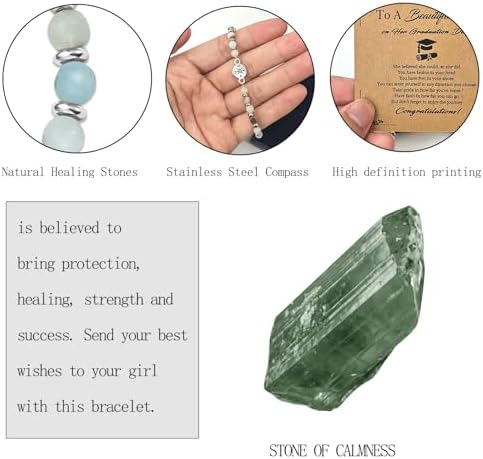 2026 Graduation Gift for Her,Graduation Inspirational Compass Bracelets - Image 3