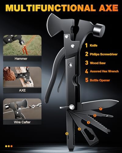 Gifts for Men-Christmas | 21-in-1 Survival Gear & Camping Accessories | Fishing & Hunting Equipment | Unique Birthday Gift for Husband, Dad | Stocking Stuffers & White Elephant Party Gifts - Image 2