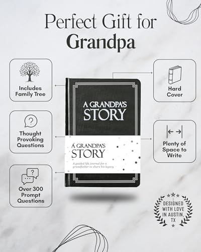 Grandpa's Life Story Journal (Hardcover): A Meaningful Keepsake for Grandpa to Share His Journey & Memories, Book Includes 250+ Prompt Questions, Sentimental Gift for Father's Day, Birthday, Christmas - Image 2