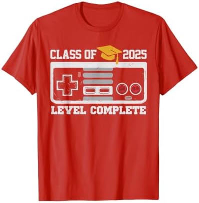 Class of 2025 Level Complete Video Gamer Senior Graduation T-Shirt by Unknown