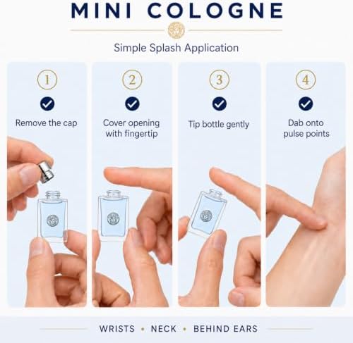 Versace Cologne for Men Set of 4 Mini Eros, Pour Homme, Dylan Blue, Eau Fraiche Perfume for Men Fragrance Sampler Set - Designer Mens Cologne Samples (4 Count, 0.17 oz) - Image 4
