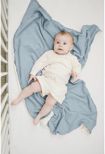 Konssy Soft Muslin Baby Blanket for Unisex Boys & Girls, 30 x 40 Inch - Image 4