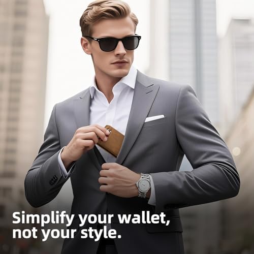 RUNBOX Wallet for Men -Slim Rfid Leather Mens Bifold Novelty Wallets 2 ID Window With Gift Box Men's Accessories - Image 5