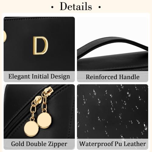 Initial Makeup Bag Personalized Gift for Women Teen Girls - Image 4
