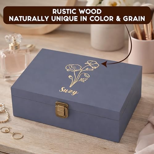 Personalized Birth Flower Memory Box, Birthday Gift for Girls & Teens - Image 5