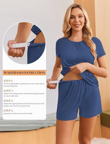 Ekouaer Maternity Nursing Pajamas Set 3 Piece Postpartum Breastfeeding Pjs - Image 4