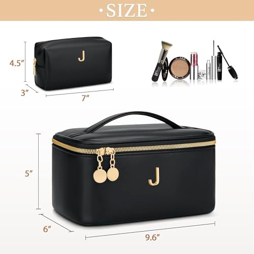 Personalized Initial Travel Makeup Toiletry Bag Gifts for Women - Image 5