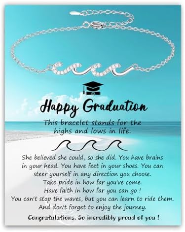 Gifts for Women, Cool Waves Bracelet Christmas Birthday Gift for Happy Birthday 21st, 30th, 40th, 50th, 60th Birthday Gift Ideas for Women Ladies Bestie Friend Sister Mom Daughter Wife Grandma by Unknown