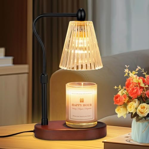 Imenlox Candle Warmer Lamp, with Timer & Dimmer, Adjustable Height, Christmas Birthday Mothers Day Gifts for Women Mom Her, House Warming New Home Thanksgiving Décor (Brown) by Imenlox