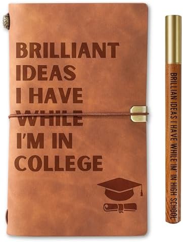 InnoBeta High School Graduation Gifts, 7.8"x5" Embossed Refillable Notebook with Pen, Perfect Graduation Gifts for Her &Him by InnoBeta