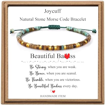 JoycuFF Morse Code Bracelets Christmas Birthday Gifts for Women Her by Joycuff