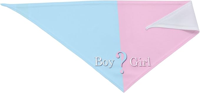 He Or She What Will It Be? Gender Reveal/Baby Announcement Dog Bandana,Pet Neckerchief for Pets Daily Wear Photo Prop Party Supplies (Blue)