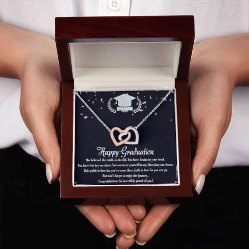 VIRAGIL 2023 Graduation Gifts for Her, Class of 2024 Love Knot Sterling Silver Pendant Necklace Senior College Graduation Jewelry Gifts for Girl Daughter - Image 4