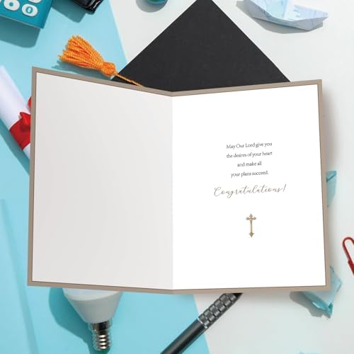 Christian Graduation Card with Bible Verse Philippians 1:6, Religious Graduation Blessings Card, Faith Graduation Gift for Him Her, High School College Graduate - Image 2