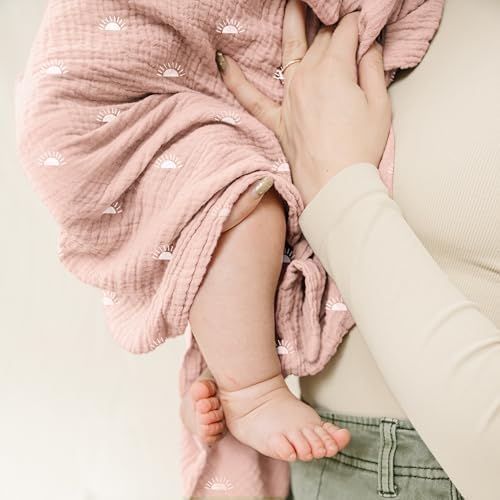 Konssy Muslin Swaddle Blankets, 100% Cotton Receiving Blankets, 47"x 47" - Image 6