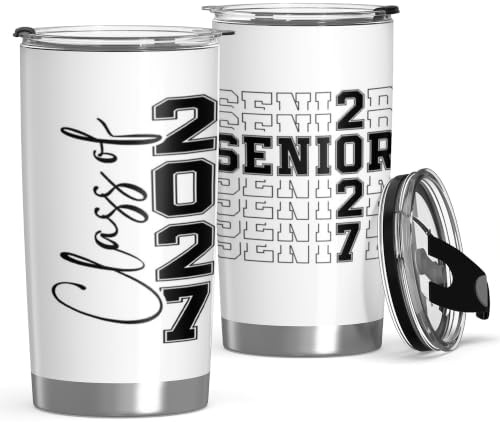 Class of 2027 Senior Night Gifts for Him Her 20oz Seniors Year 2027 Tumbler by Konijoyce