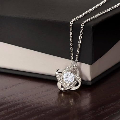 VIRAGIL 2023 Graduation Gifts for Her, Class of 2024 Love Knot Sterling Silver Pendant Necklace Senior College Graduation Jewelry Gifts for Girl Daughter - Image 4
