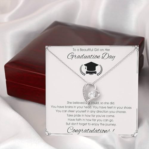 VIRAGIL 2023 Graduation Gifts for Her, Class of 2024 Love Knot Sterling Silver Pendant Necklace Senior College Graduation Jewelry Gifts for Girl Daughter - Image 4