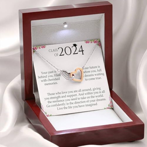 VIRAGIL 2023 Graduation Gifts for Her, Class of 2024 Love Knot Sterling Silver Pendant Necklace Senior College Graduation Jewelry Gifts for Girl Daughter - Image 3