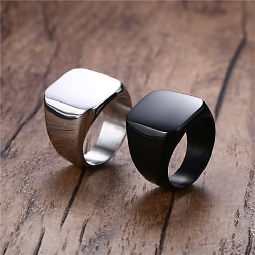 LiFashion Personalized Class Ring for Men's high School,University,Academy of 2024,Custom School Logo Name Engraved Graduation Gift for Men,Senior Junior Graduation Ceremony Ring Signet Band for Him - Image 4