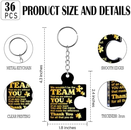Team Appreciation Gifts Bulk for Coworkers Employee Staff Keychains - Image 2