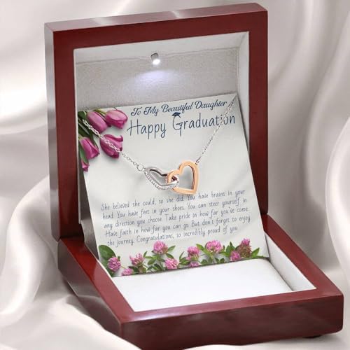 VIRAGIL 2023 Graduation Gifts for Her, Class of 2024 Love Knot Sterling Silver Pendant Necklace Senior College Graduation Jewelry Gifts for Girl Daughter - Image 3