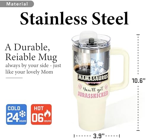 Gifts for Mom from Daughter, Son for Mothers Day, Christmas, Birthday - Birthday Gifts for Moms, Birthday Present for moms, Happy Birthdays Mom - Mother Tumbler 40Oz Stainless Steel Coffee Cup - Image 4