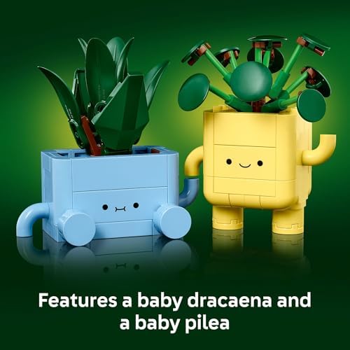 LEGO Botanicals Happy Plants Building Toy for Kids, Girls, and Boys 9+ - Playroom Decor for Desk or Shelf - Birthday Gift Idea for Young Gardeners - Artificial Indoor Plant for Play & Display - 10349 - Image 4