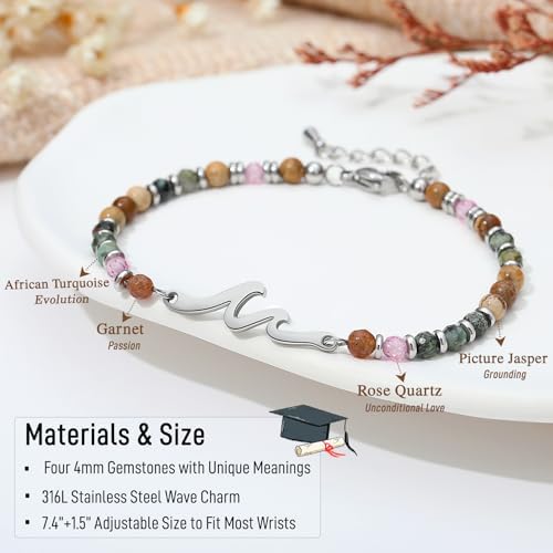 TONY & SANDY Graduation Gift for Her 2026, Graduation Decorations Cross Bracelets for Women Girls Middle High School College Graduates, With Graduation Cap Box Meaningful Cards - Image 3