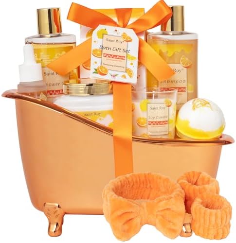 Orange spa gift set Great Gift, Spa Gifts for girls, Bath & Body care Set by SaintRoy