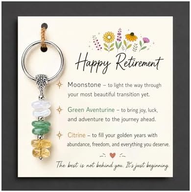 Retirement Gift For Woman, Keychain For Friend, Coworker, Teacher, Nurse by Sensemory