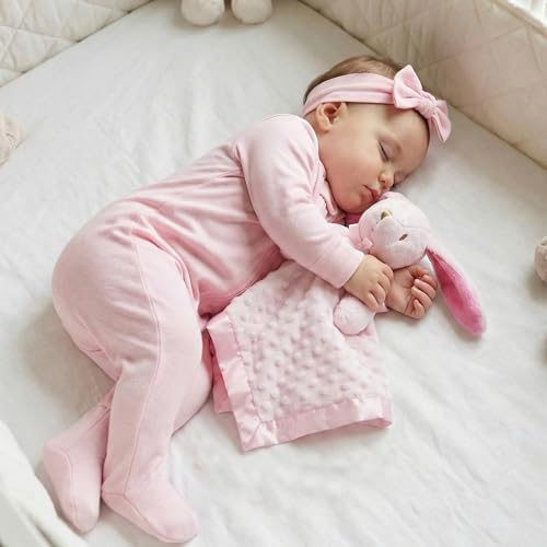 Pro Goleem Loveys for Babies Bunny Security Blanket Baby Girl Gifts Newborn Soft Pink Lovie for Infant and Toddler Snuggle Toy Stuffed Animal, Pink 16 Inch - Image 2