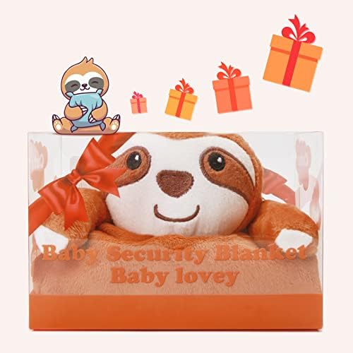 Pro Goleem Sloth Security Blanket Soft Lovey for Babies Boys and Girls Newborn Lovie Infant Blankie Sloth Baby Snuggle Toy Stuffed Animal Baby Gifts 14 Inch - Image 7