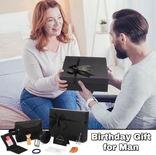 Shyyween 10 Pcs Birthday Gifts Baskets for Men Beard Care Set,Blue - Image 5