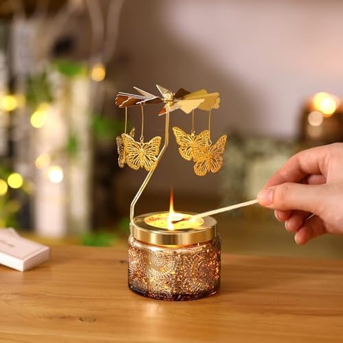 Curimama Rotating Butterfly Scented Candle Gift for Women Mom - Image 2