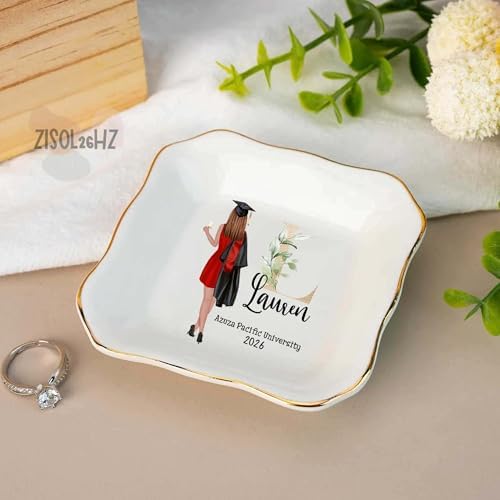 Personalized Graduation Jewelry Dish - Customized High School Graduate 2026 Gifts - Custom Graduation Gift for Her 2027 - Image 5