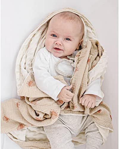 Konssy Soft Muslin Baby Blanket for Unisex Boys & Girls, 30 x 40 Inch - Image 6