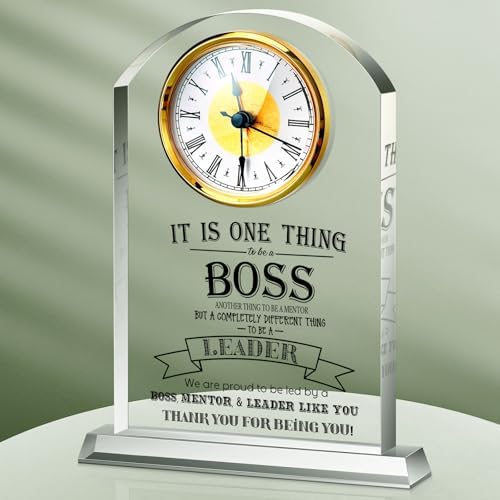 Landical Boss Gifts for Men Acrylic Clock Best Boss Gifts for Men Women by Landical