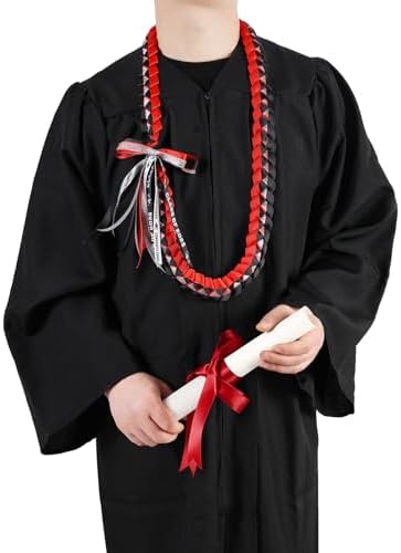 TFTAFAN Graduation Ribbon Lei Graduation Leis Necklace Class of 2026 Graduation Necklace Braided Necklace Graduation Gift Party Accessories for Women and Men - Image 2