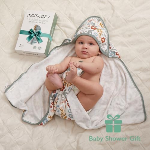 Momcozy Baby Towels, Soft Absorbent Bath Towel for Newborn&Toddler,Blossom - Image 5