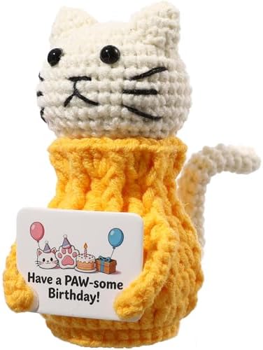 Cute Crochet Cat Birthday Gifts for Teen Girls by YOOJEE