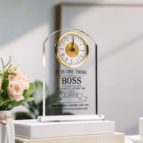Landical Boss Gifts for Men Acrylic Clock Best Boss Gifts for Men Women - Image 6