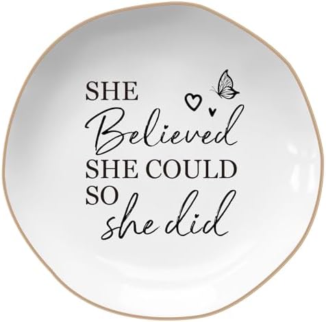 Congratulations Gifts for Women – Ceramic Jewelry Tray by Unknown