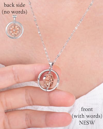 Shonyin Graduation Gift for Her Girls, Compass Necklace Graduation Gifts - Image 3