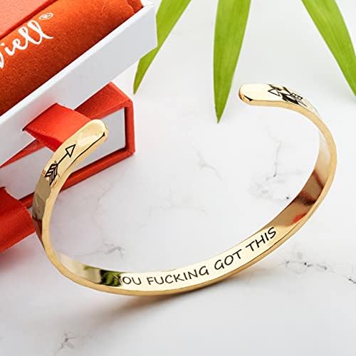 Carviell Bracelets for Women – 100+ Meaningful Engraved Messages – Solid 316L Surgical Stainless Steel Cuff Bracelet – Gift Ready - Image 3