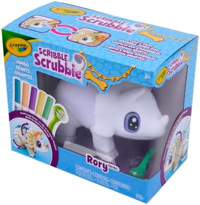 Crayola Jumbo (6 inch) Scribble Scrubbie Pets, Rory the Dino, Posable Kids Toy, Customizable Toy, Gift - Image 6