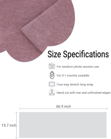 Zeroest Newborn Photography Wrap (Dusty Rose Pink) - Image 5