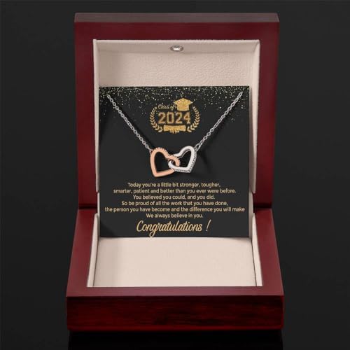 VIRAGIL 2023 Graduation Gifts for Her, Class of 2024 Love Knot Sterling Silver Pendant Necklace Senior College Graduation Jewelry Gifts for Girl Daughter - Image 4