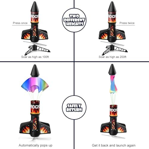Mafbeanl Rocket Launcher for Kids, Self Launching Motorized Air Rocket Toy - Image 6